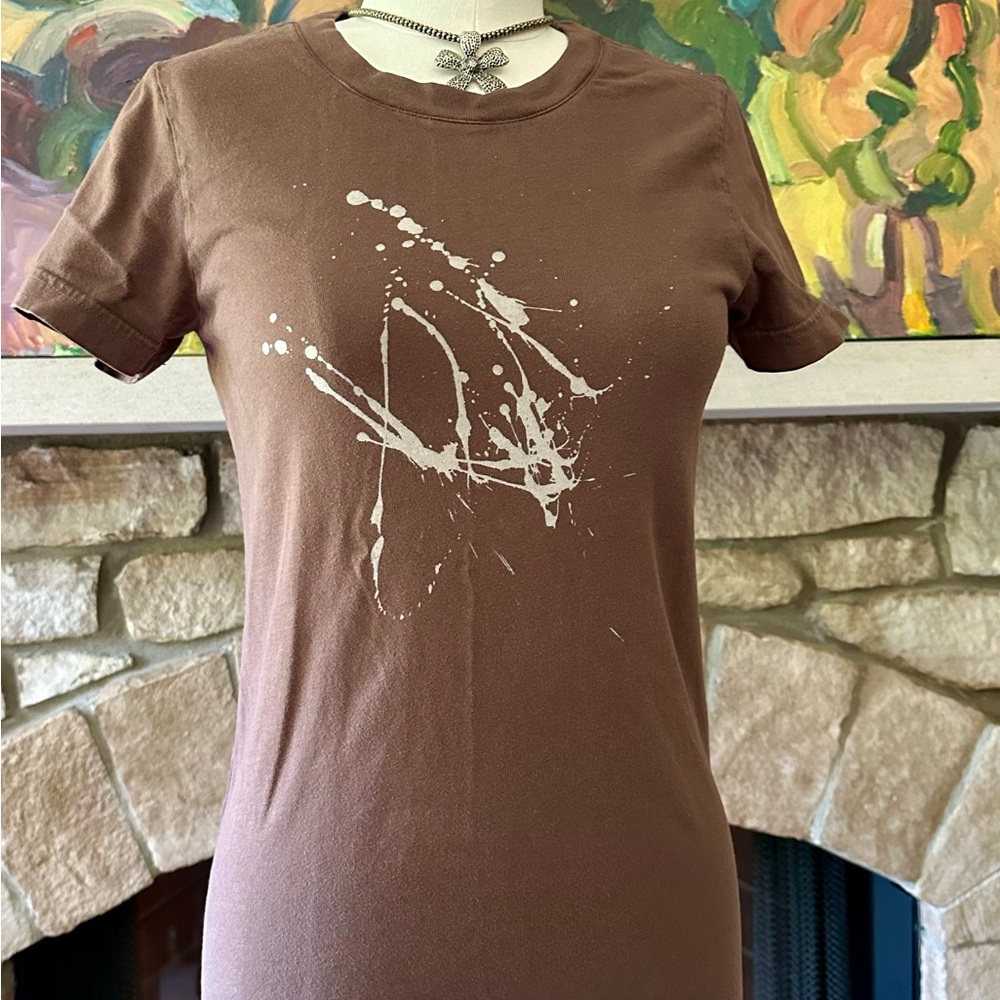 Ruehl No.925 Brown Fitted Graphic Tee Y2K